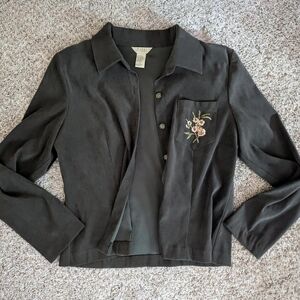 Green embroidered jacket